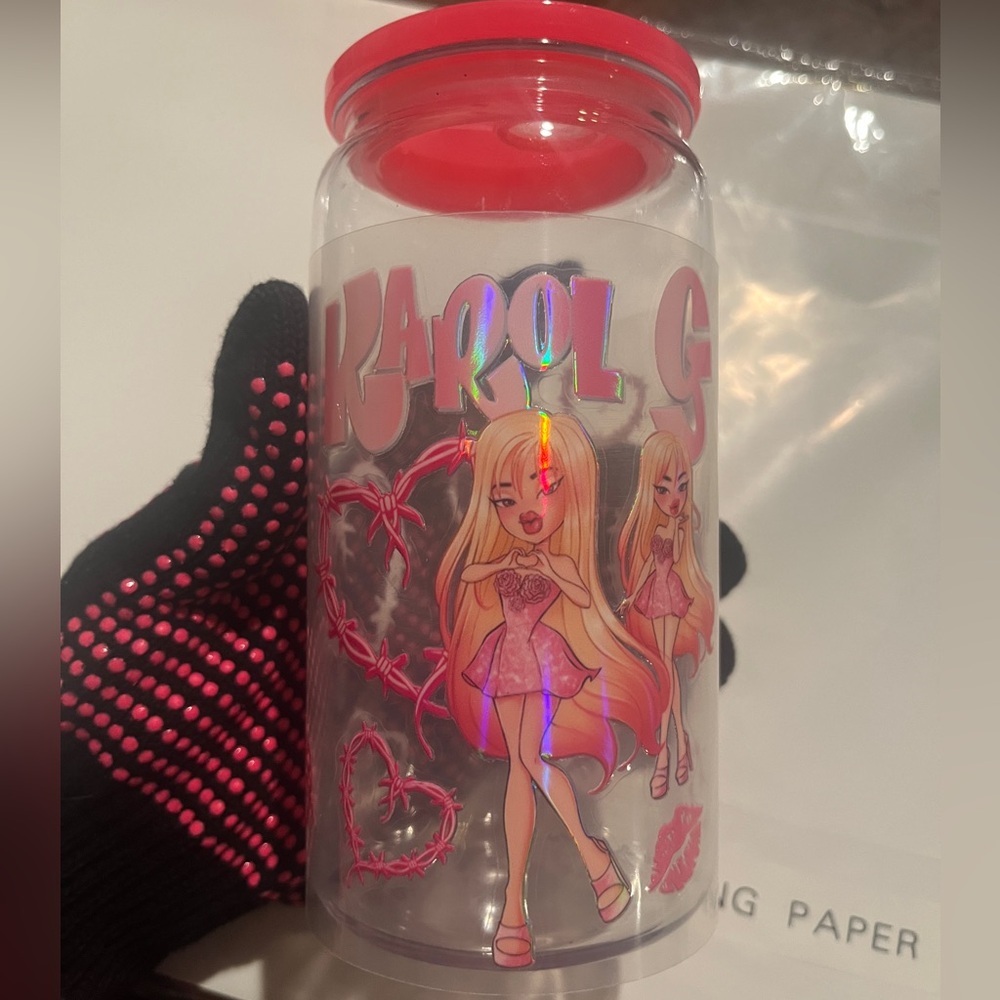 Karol g glass can 16oz